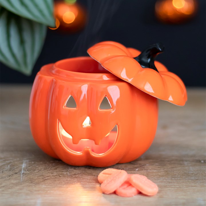 Orange  Jack o lantern oil burner