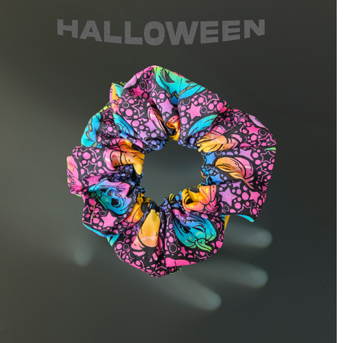 Rainbow  pumpkin  scrunchie