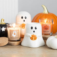 Load image into Gallery viewer, Ghost Shaped Oil Burner with Pumpkin