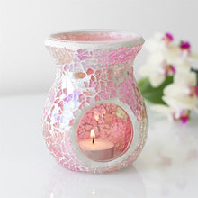 Load image into Gallery viewer, SMALL PINK IRIDESCENT CRACKLE OIL BURNER