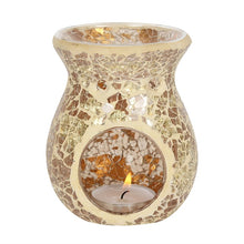 Load image into Gallery viewer, SMALL GOLD IRIDESCENT CRACKLE OIL BURNER